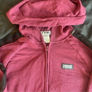Womens PINK by Victoria Secret Hoodie In Burgundy Color. Size Medium